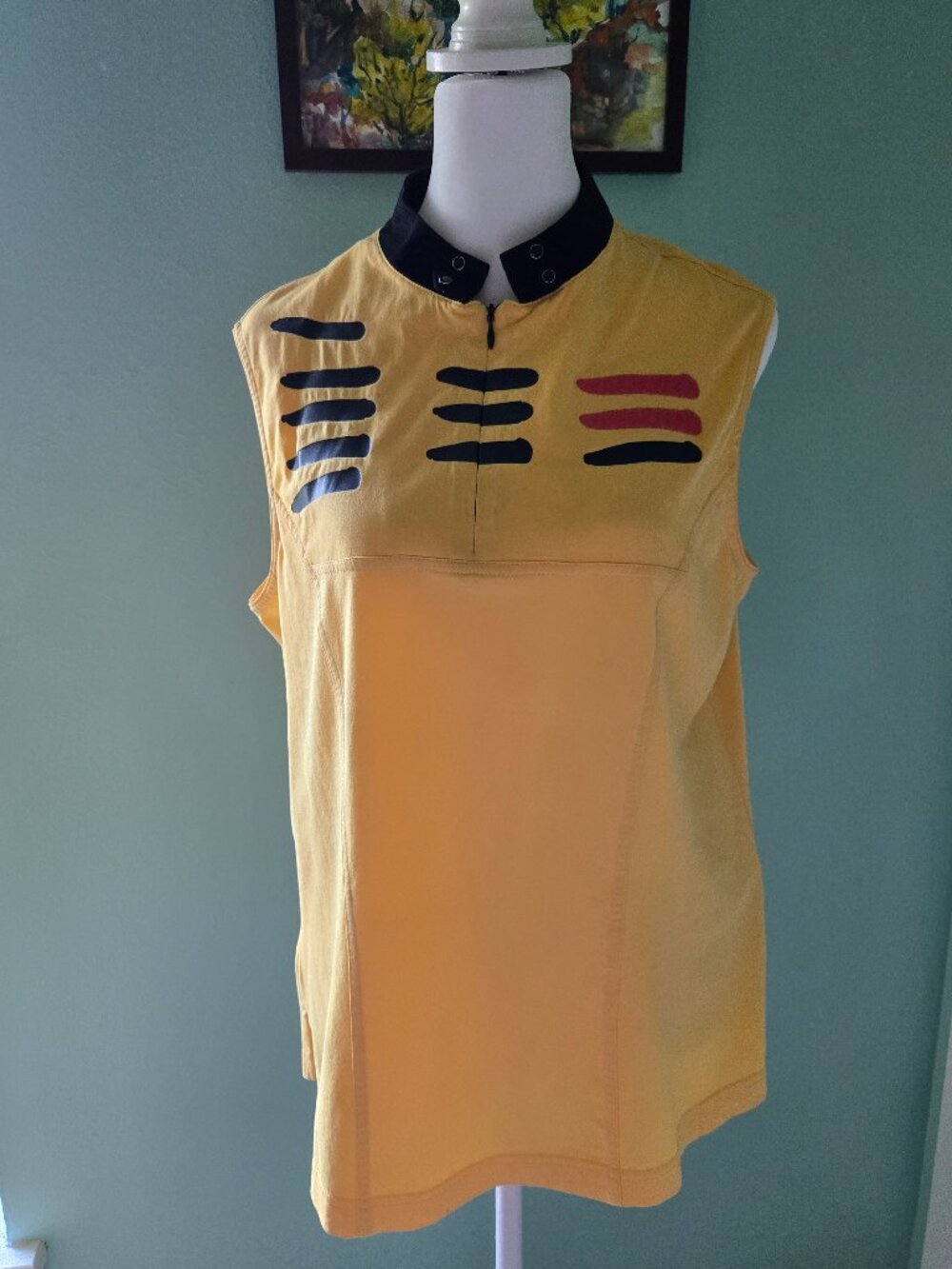 Jamie Sadock Yellow Sleeveless Golf Shirt. Size L